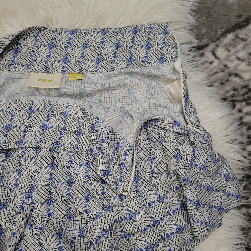 Anthropologie Maeve pineapple ruffle Shorts Size 4 - Picture 10 of 15